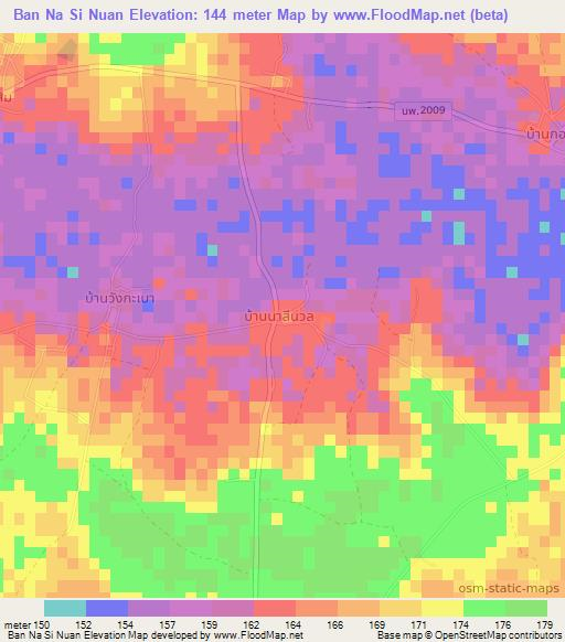 Ban Na Si Nuan,Thailand Elevation Map