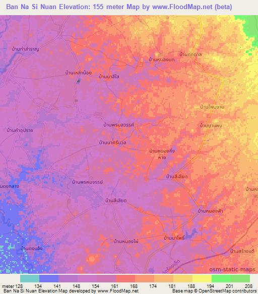 Ban Na Si Nuan,Thailand Elevation Map