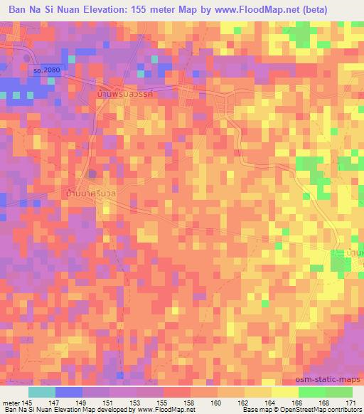 Ban Na Si Nuan,Thailand Elevation Map