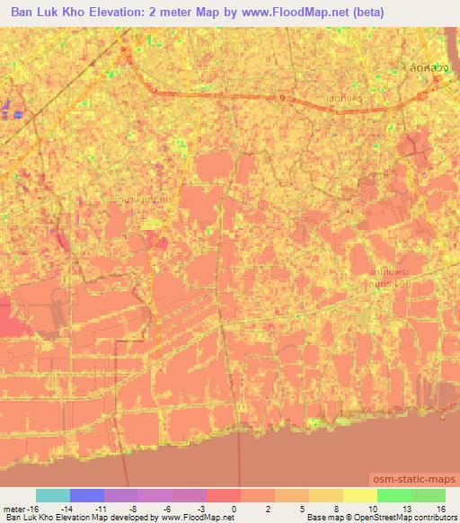 Ban Luk Kho,Thailand Elevation Map
