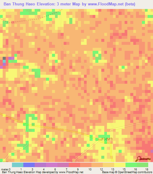 Ban Thung Haeo,Thailand Elevation Map