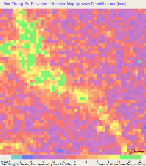 Ban Thong En,Thailand Elevation Map