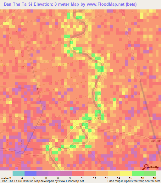 Ban Tha Ta Si,Thailand Elevation Map