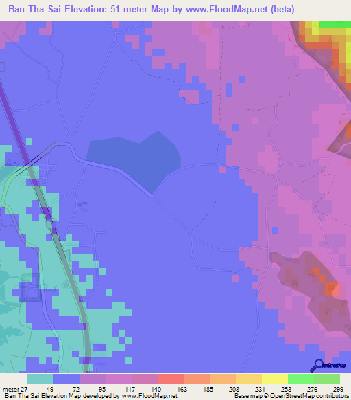 Ban Tha Sai,Thailand Elevation Map