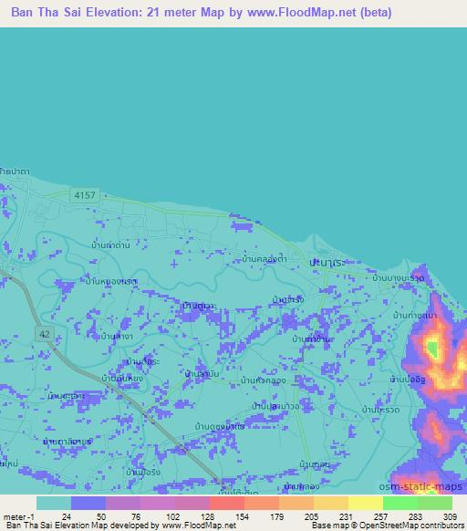 Ban Tha Sai,Thailand Elevation Map