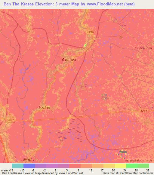 Ban Tha Krasae,Thailand Elevation Map