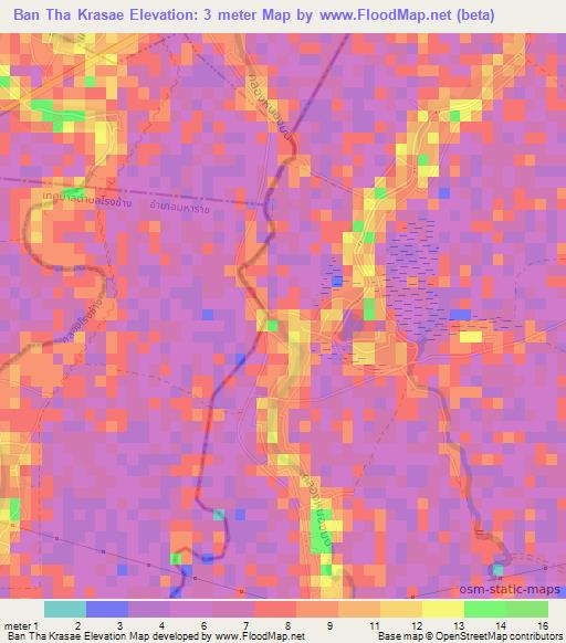 Ban Tha Krasae,Thailand Elevation Map