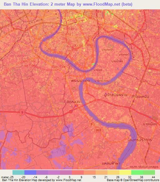 Ban Tha Hin,Thailand Elevation Map