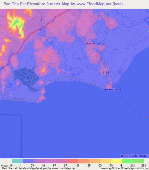Ban Tha Fat,Thailand Elevation Map