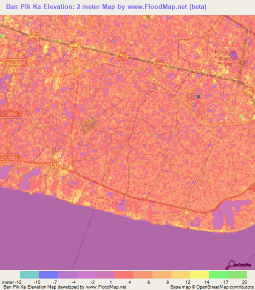 Ban Pik Ka,Thailand Elevation Map