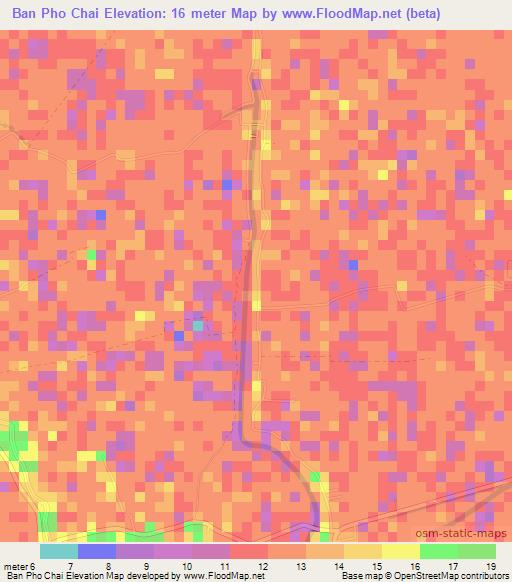 Ban Pho Chai,Thailand Elevation Map