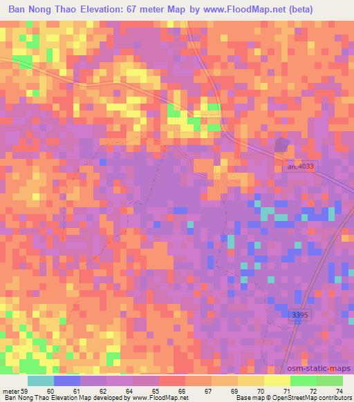 Ban Nong Thao,Thailand Elevation Map