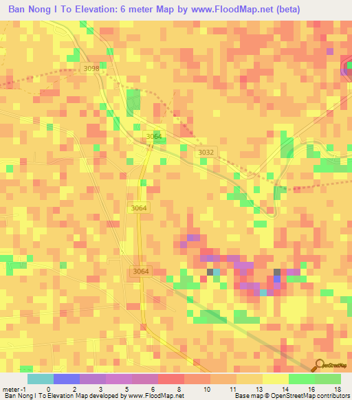 Ban Nong I To,Thailand Elevation Map