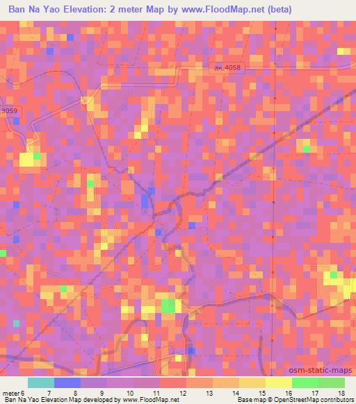 Ban Na Yao,Thailand Elevation Map
