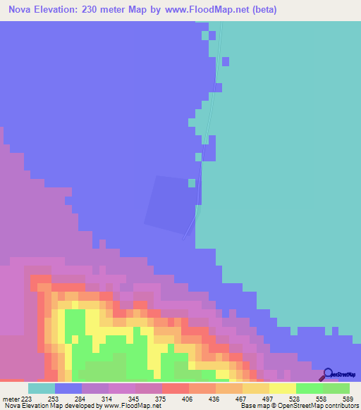 Nova,Turkmenistan Elevation Map