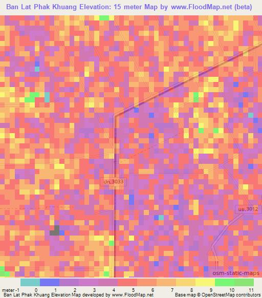 Ban Lat Phak Khuang,Thailand Elevation Map