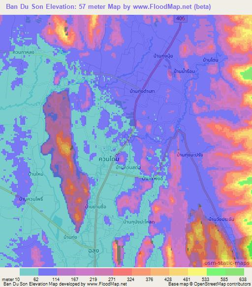 Ban Du Son,Thailand Elevation Map