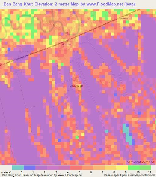 Ban Bang Khut,Thailand Elevation Map