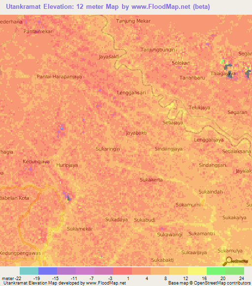 Utankramat,Indonesia Elevation Map