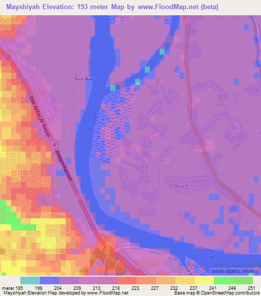 Mayshiyah,Syria Elevation Map