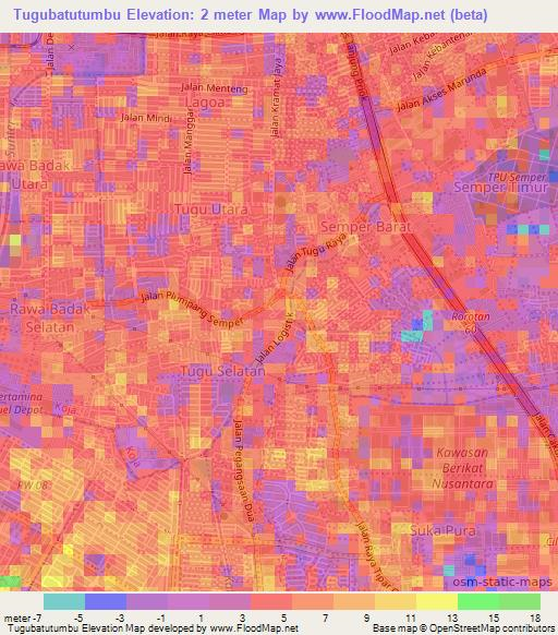 Tugubatutumbu,Indonesia Elevation Map