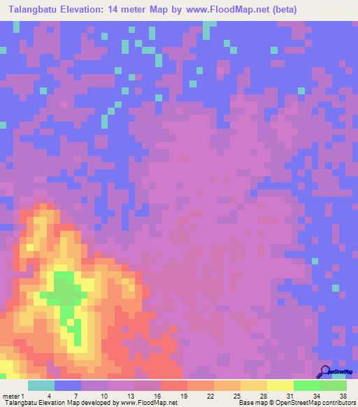 Talangbatu,Indonesia Elevation Map