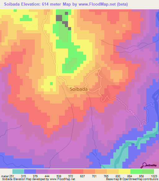 Soibada,East Timor Elevation Map