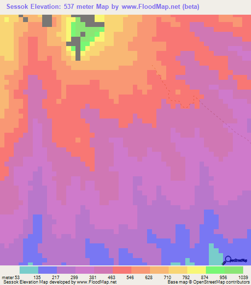 Sessok,Indonesia Elevation Map
