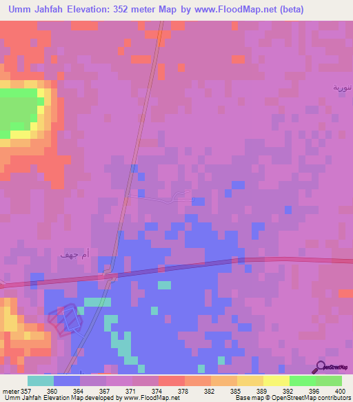 Umm Jahfah,Syria Elevation Map