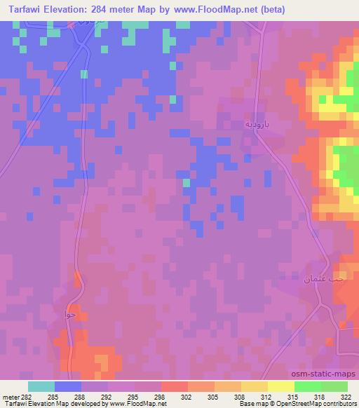 Tarfawi,Syria Elevation Map