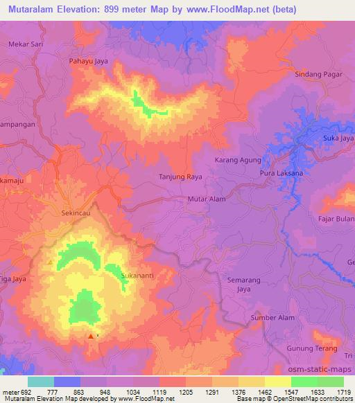 Mutaralam,Indonesia Elevation Map