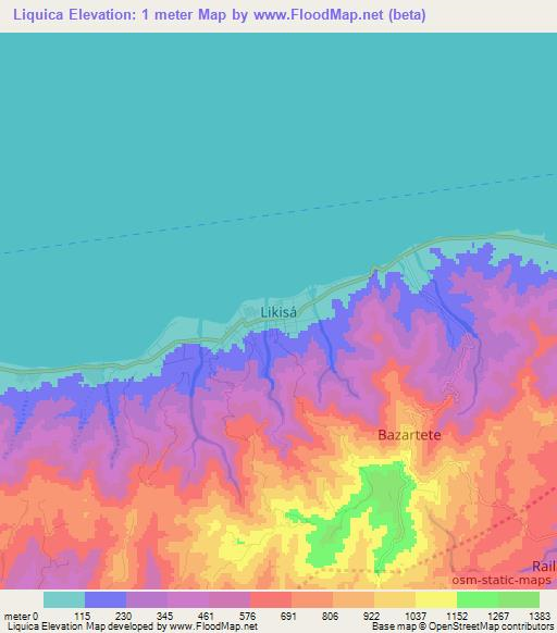 Liquica,East Timor Elevation Map