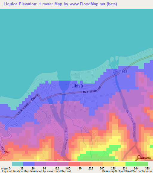 Liquica,East Timor Elevation Map