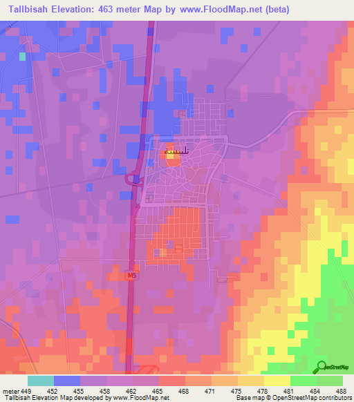 Tallbisah,Syria Elevation Map