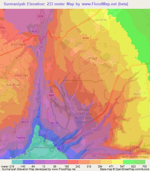 Surmaniyah,Syria Elevation Map