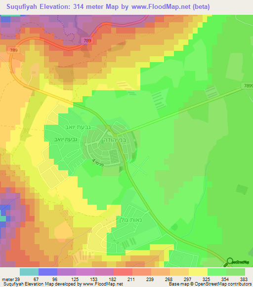 Suqufiyah,Syria Elevation Map