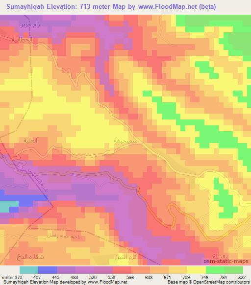 Sumayhiqah,Syria Elevation Map