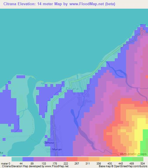 Citrana,East Timor Elevation Map
