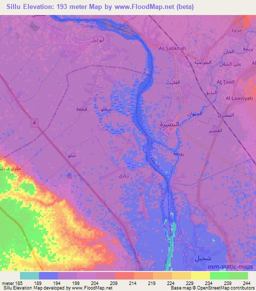 Sillu,Syria Elevation Map
