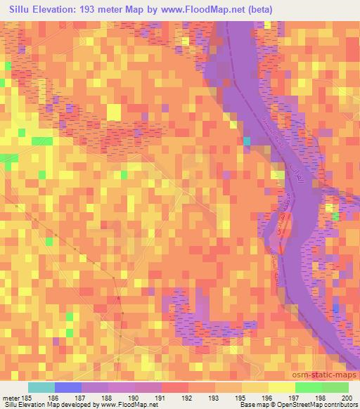 Sillu,Syria Elevation Map