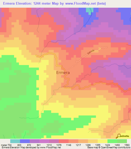 Ermera,East Timor Elevation Map