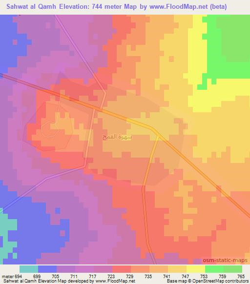 Sahwat al Qamh,Syria Elevation Map