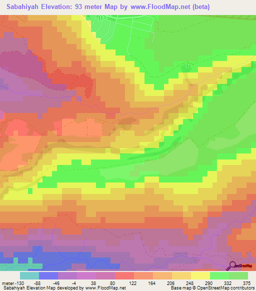 Sabahiyah,Syria Elevation Map