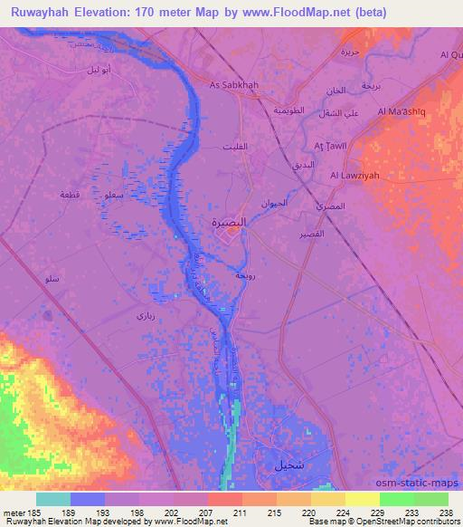 Ruwayhah,Syria Elevation Map