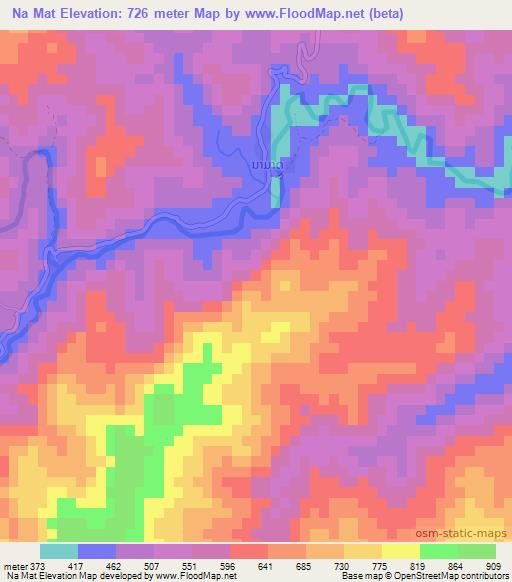 Na Mat,Laos Elevation Map
