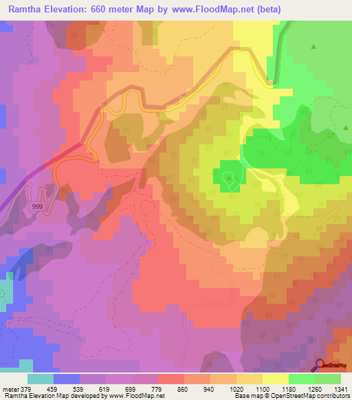 Ramtha,Syria Elevation Map