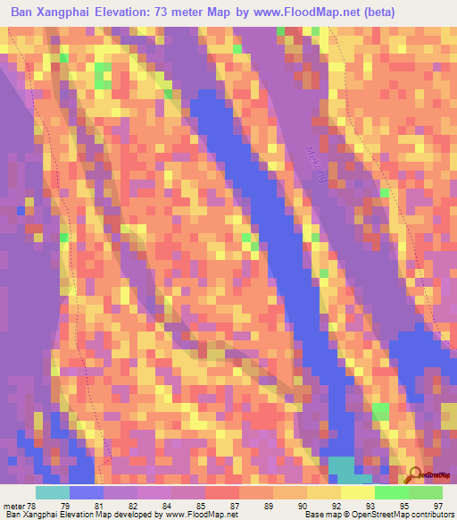 Ban Xangphai,Laos Elevation Map
