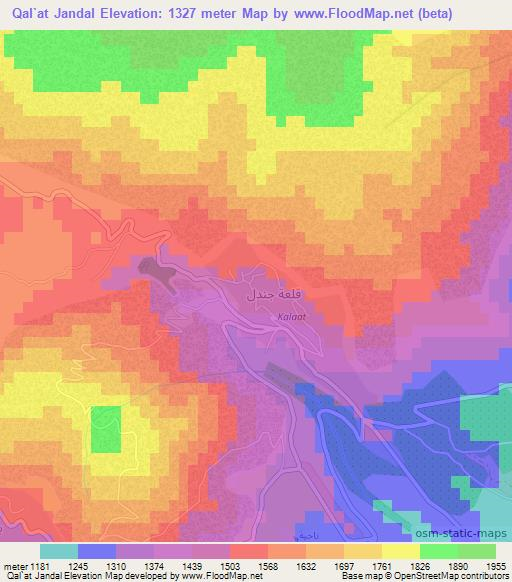 Qal`at Jandal,Syria Elevation Map