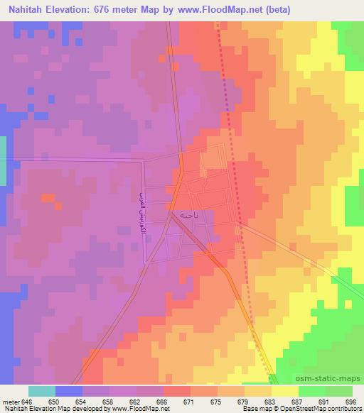 Nahitah,Syria Elevation Map