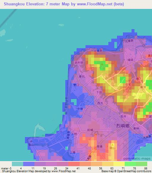 Shuangkou,Taiwan Elevation Map